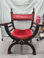 Vintage Savonarola or Curule Chair.  U shaped