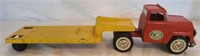 Vintage Hubley metal truck and trailer