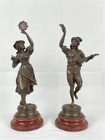 Charles Anfrie (1833 - 1905) Bronze Musicians