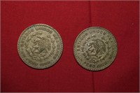 (2) 1962 Silver Peso  ASW 0.0514oz/Fine 0.100 Each