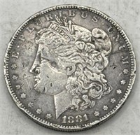 (JJ) 1881 Silver Morgan 1 Dollar Coin