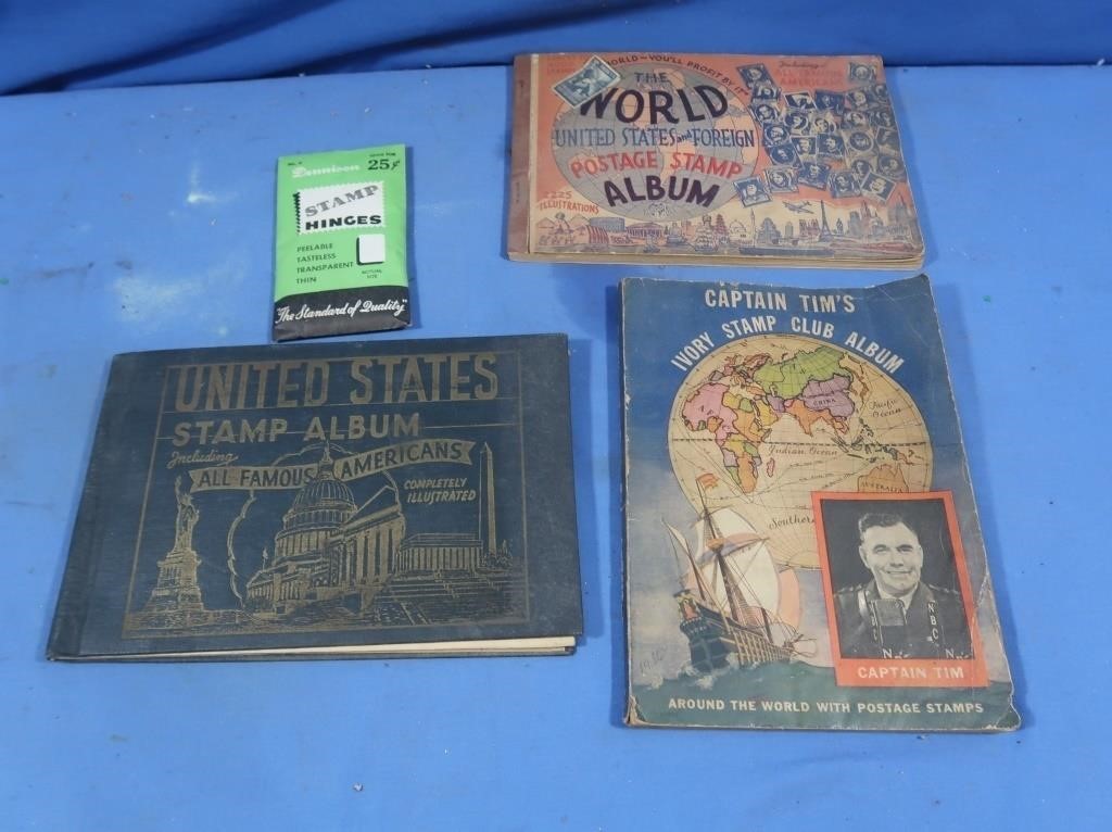 3 Vintage Stamp Albums