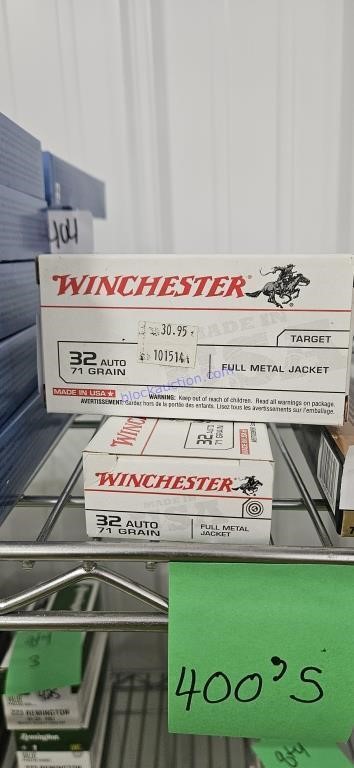 2-Winchester 32 auto 71 grain
 ONE MONEY