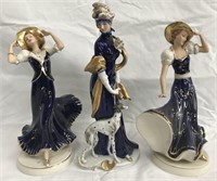 Lot of Three Porcelain Women.