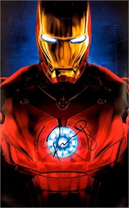 Robert Downey Jr Autograph Iron Man Poster
