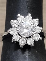 CZ & Marked Sterling Ring