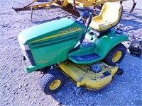 JD LX288 lawn mower w/snowblower & 54" deck