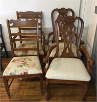 4 pcs. Dining Room Chairs - Mismatched