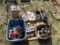 Pallet of misc - tools, supplies, etc