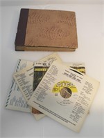 45 RPM RECORD HOLDER BOOK W/ RECORDS