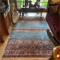 Blue/ Red Area Rug- 10' x 6' 9"