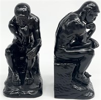 Cast Metal Thinking Man Bookends