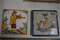 Pair of Vintage Tiles