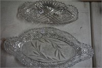 2 Pieces of Cut Glass