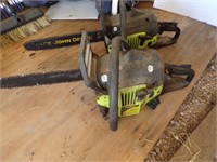 Pair of chainsaws
