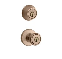 $54.00 Kwikset Tylo Antique Brass Entry Lock and