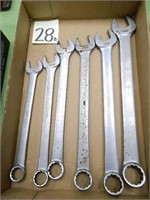 (6) Snap-On Open End Box End Wrenches