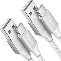 etguuds White USB C Cable 2ft, 2-Pack USB to USB