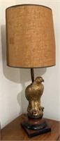 Vintage Chalk-ware Eagle Lamp