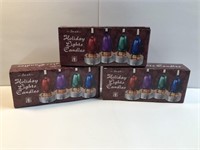 3 Boxes of Christmas Bulb Tea Candles