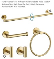 MSRP $32 Gold Bathroom Set