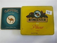 2- Cigarette Tins -Ritmeester & Camel