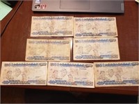 NIGERIA 50 Naira,1980s and up x7notes F:VF