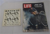 1969 Johnny Cash Life Magazine + Moustache Book