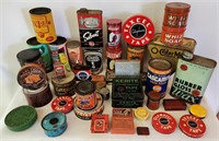 Antique Household Advertising Tin Movie Prop Lot