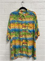 Vintage Reyn Spooner Flamingo Hawaiian Shirt 2XL