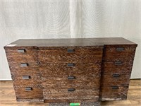 Weathered Finish 12 Drawer Dresser