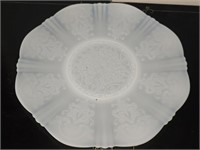 Round White Depression Glass Platter