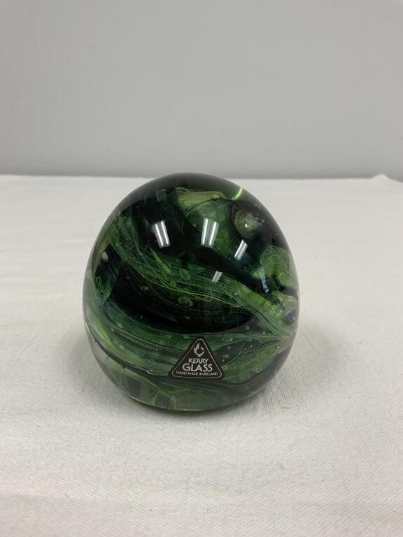 Vintage Kerry Glass Paperweight