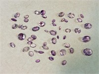 50 Amethyst Stones, Cut & Faceted, 13.5gr.