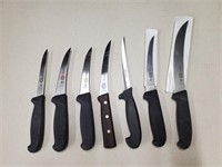 7 Fillet Knives, Various Makers