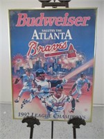 B Vann Budwiser Atlanta Braves Poster