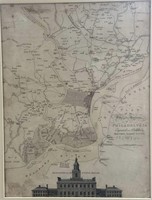 1777 Map of Philadelphia By Matthew Albert Lotter