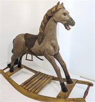 Handmade & Painted Wooden Rocking Horse