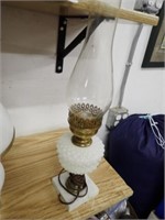 Electrified  Kerosene Lamp w/ Chimney -19"H