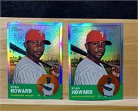 2012 Topps Heritage Ryan Howard refractor lot of 2