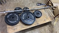 Barbells , 86” long 240 lbs