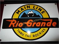Rio Grande Railroad Porcelain Metal Nostalgia Sign