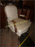 Carved Wood Occasional Arm Chair