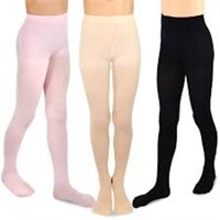 NEW! Girls Tights with Feet. WHite, Black, Peach.