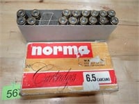 6.5 Carcano 156gr Norma RNds 16ct