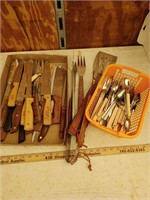 Silverware, knife set, and barbecue set