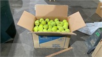 Box full of tennis balls