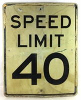 Vtg. Speed Limit 40 Maricopa County Traffic Sign