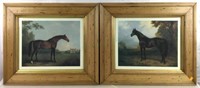 (2)pc Horse Portrait Offset Lithographs