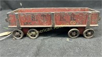 Antique cast iron H.T.R.R. gondola car